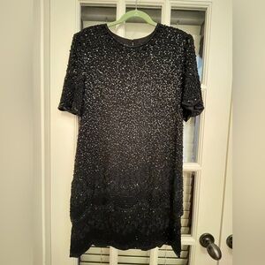 Elegant Black Beaded Dress